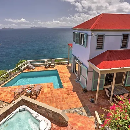 St Thomas Cliffside Villa With Pool And Hot Tub!
